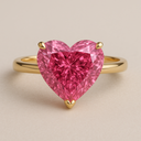 Fancy Vivid Pink Heart Shaped Diamond – 4.5ct- 14K Gold