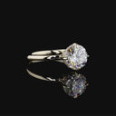 Round Shaped Diamond w/ Hidden Halo Ring- 2ct - 14K Gold