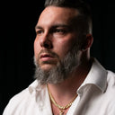 Layered gold chains and pendant by Wolfe Gemz, custom men's jewelry from NYC