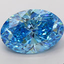 5ct Fancy Vivid Blue Oval Cut Lab Diamond Collection