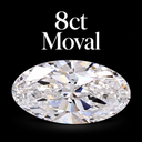 8ct Moval Cut Lab Diamonds