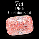 7ct Pink Cushion Cut Lab Diamonds