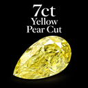 7ct Yellow Pear Cut Lab Diamonds
