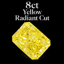 8ct Yellow Radiant Cut Lab Diamonds