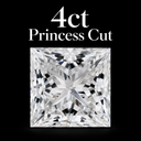 4ct Princess Cut Lab Diamonds
