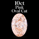 10ct Pink Oval Cut Lab Diamonds