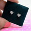 14K Gold Heart Shape Lab-Created Diamond 4-Prong Stud Earrings (1 CTW F-G SI)