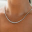 14K Gold Lab-Created 3-Prong Diamond Riviera Necklace (5.50 CTW F-G SI)