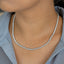 14K Gold Lab-Created 4-Prong Diamond Tennis Necklace (10 CTW F-G SI)