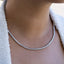 14K Gold Lab-Created 4-Prong Diamond Tennis Necklace (10 CTW F-G SI)