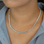 14K Gold Lab-Created 4-Prong Diamond Tennis Necklace (14 CTW F-G SI)