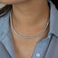 14K Gold Lab-Created 4-Prong Diamond Tennis Necklace (15.5 CTW F-G SI)