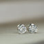 14K Gold Lab-Created Diamond 4-Prong Screwback Stud Earrings (2 CTW F-G SI)