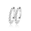 14K Gold Lab-Created Diamond 6 Stone Hoop Earrings (1 CT TW)