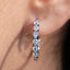 14K Gold Lab-Created Diamond 6 Stone Hoop Earrings (1 CT TW)