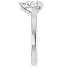 3ct pear cut lab diamond ring e color vvs2 clarity set in 14k white gold