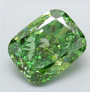 9.58ct Fancy Vivid Green Cushion Modified Brilliant VS2 Loose Diamond – IGI LG734521884
