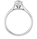 3ct pear cut lab diamond ring e color vvs2 clarity set in 14k white gold