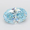 5.03ct Fancy Intense Greenish Blue Oval Cut VS2 Loose Diamond – IGI LG830674075