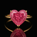 Fancy Vivid Pink Heart Shaped Diamond – 4.5ct- 14K Gold