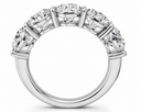 5-Stone Round Brilliant Lab Diamond Ring 5ctw IGI certified E VVS2 in 14k White Gold