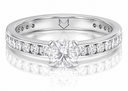 3ct Round Brilliant E VVS2 lab diamond set in Platinum ring