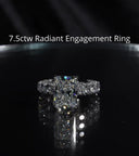 7.5ctw lab diamond engagement ring in 14k white gold