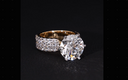 Round Shaped Diamond Ring- 5ct - 14K Gold
