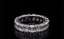 Emerald Shaped Diamond Eternity Ring- 8ctw - 14K Gold