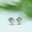 14K Gold Heart Shape Lab-Created Diamond 4-Prong Stud Earrings (1 CTW F-G SI)