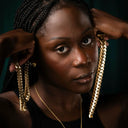 Layered Cuban link gold chains by Wolfe Gemz, custom chain collection handcrafted in Queens NYC